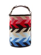 Matchesfashion.com Colville - Arrow Large Leather-trim Woven Bucket Bag - Womens - Multi