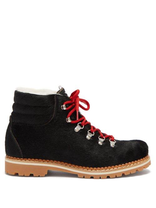 Matchesfashion.com Montelliana - Margherita Calf Hair Boots - Womens - Black