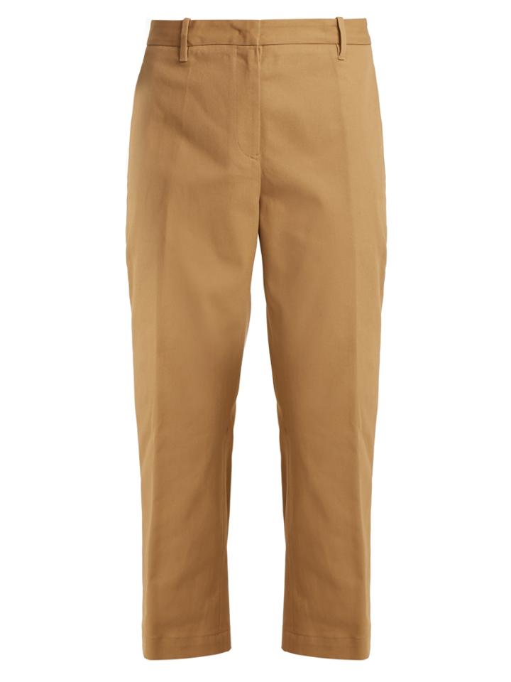 Jil Sander Tommy Cropped Cotton-blend Trousers