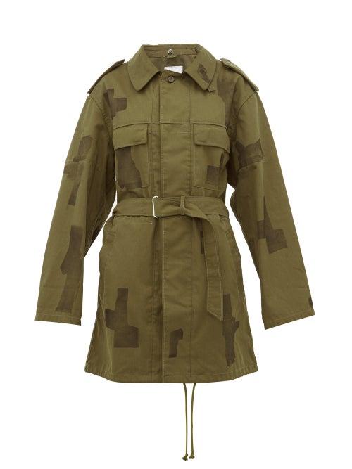 Matchesfashion.com Myar - Repurposed Vintage Military Jacket - Womens - Green