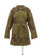 Matchesfashion.com Myar - Repurposed Vintage Military Jacket - Womens - Green