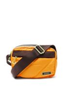 Ganni - Quilted Recycled-fibre Cross-body Bag - Womens - Orange