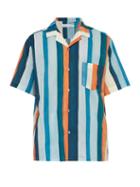 Matchesfashion.com Desmond & Dempsey - Stripe Print Cotton Poplin Pyjama Shirt - Mens - Multi