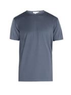 Matchesfashion.com Sunspel - Classic Crew Neck Cotton Jersey T Shirt - Mens - Blue