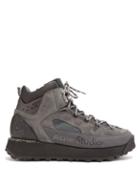Matchesfashion.com Acne Studios - Flatform Suede And Mesh Hiking Boots - Mens - Grey