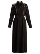 Matchesfashion.com Sonia Rykiel - Crystal Embellished Crepe Maxi Dress - Womens - Black