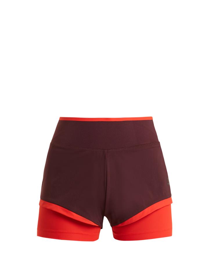Adidas By Stella Mccartney Training Double-layered Performance Shorts