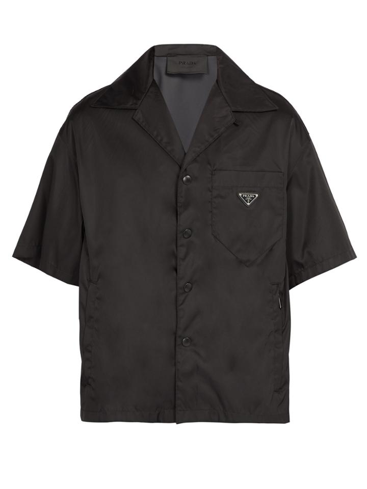 Prada Logo-plaque Nylon Shirt
