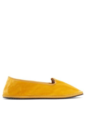 Matchesfashion.com Allagiulia - Velvet Espadrilles - Mens - Yellow