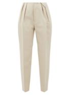 Matchesfashion.com Bottega Veneta - Tailored Pleated Wool Trousers - Womens - Ivory