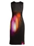 Matchesfashion.com Prada - Neon Print Dress - Womens - Black Multi