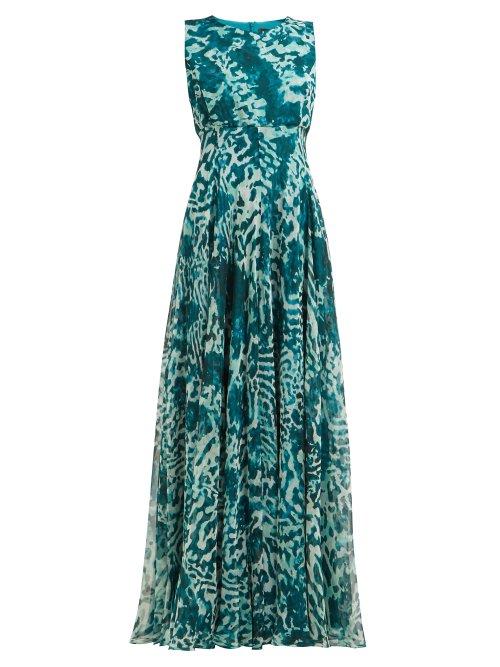 Matchesfashion.com Max Mara - Lugano Dress - Womens - Green Print