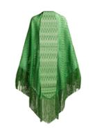 Matchesfashion.com Missoni - Metallic Fringed Trim Wrap - Womens - Green
