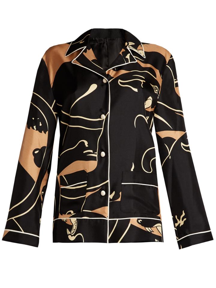 Valentino Panther-print Pyjama Top