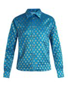 Miu Miu Point-collar Leaf-jacquard Shirt