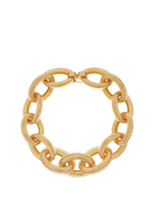 Matchesfashion.com Marni - Crystal-embellished Chain Necklace - Womens - Gold