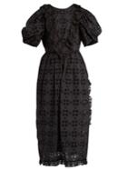 Simone Rocha Broderie-anglaise Puff-sleeved Dress