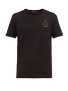 Matchesfashion.com Dolce & Gabbana - Zardozi-embroidered Cotton T-shirt - Mens - Black