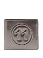 Matchesfashion.com Maison Margiela - No.11 Metallic Leather Bi Fold Wallet - Mens - Dark Grey