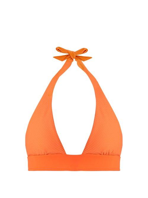 Matchesfashion.com Heidi Klein - Havana Halterneck Bikini Top - Womens - Orange