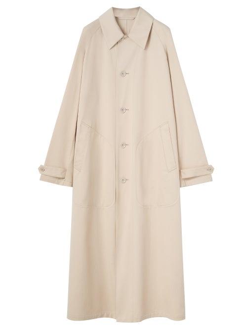 Lemaire - Raglan-sleeve Gabardine Raincoat - Womens - Cream