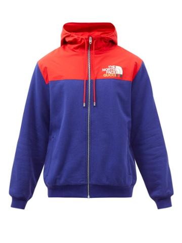 Gucci - X The North Face Cotton Hooded Sweatshirt - Mens - Red Navy