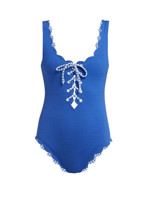 Matchesfashion.com Marysia - Palm Springs Reversible Swimsuit - Womens - Blue