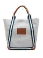 Matchesfashion.com Anya Hindmarch - Pont Striped-handle Canvas Tote Bag - Womens - Grey Multi