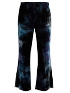 Raquel Allegra Tie-dye Flared Velvet Trousers