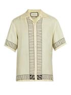 Matchesfashion.com Gucci - Ny Yankees Print Silk Shirt - Mens - Ivory