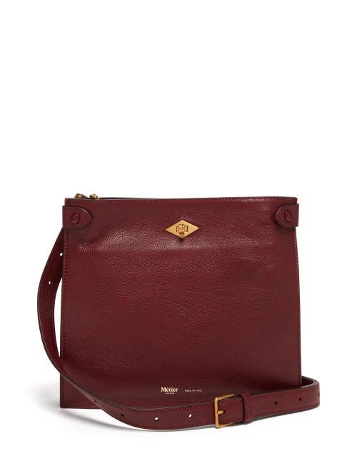 Matchesfashion.com Mtier London - Stowaway Leather Cross Body Bag - Womens - Burgundy