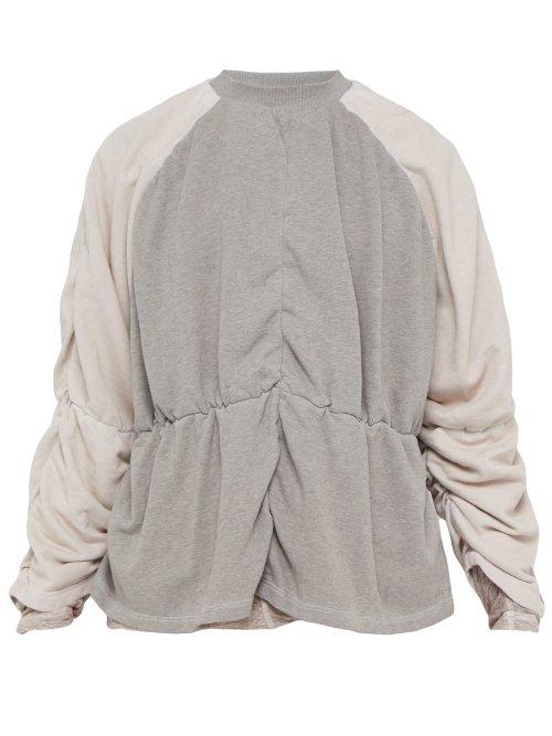 Matchesfashion.com Y/project - Reversible Cotton And Linen Blend Sweatshirt - Mens - Grey