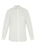 Matchesfashion.com Burberry - Jameson Logo Embroidered Cotton Shirt - Mens - Light Green