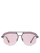 Matchesfashion.com Loewe - Geometric Aviator Sunglasses - Womens - Black