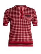 Matchesfashion.com Fendi - Checked Wool And Silk Blend Sweater - Womens - Red Multi
