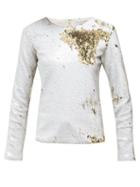 Matchesfashion.com Racil - Judy Sequin Embellished Tulle Top - Womens - White Gold