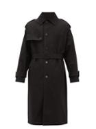 Matchesfashion.com Versace - Belted Cotton Trench Coat - Mens - Black