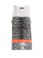 Matchesfashion.com Adidas By Stella Mccartney - Leopard Print Performance Tank Top - Womens - White Multi