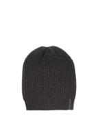 Matchesfashion.com Brunello Cucinelli - Studded Ribbed Cashmere Beanie Hat - Womens - Charcoal