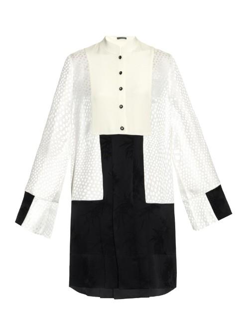 Alexander Mcqueen Contrast-panel Kimono Dress