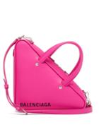 Matchesfashion.com Balenciaga - Triangle Duffle Xs Leather Bag - Womens - Pink
