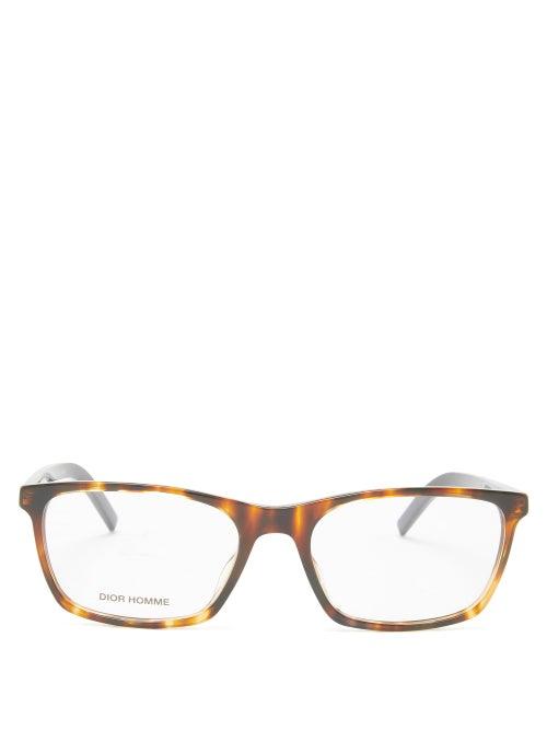 Matchesfashion.com Dior Homme Sunglasses - Blacktie Square Tortoiseshell-acetate Glasses - Mens - Brown Multi