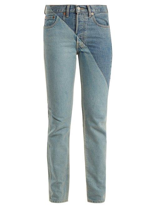 Matchesfashion.com Vetements - X Levi's Cross Cut Slim Leg Jeans - Womens - Denim