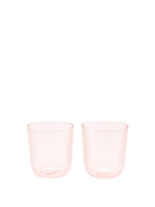 Matchesfashion.com R+d.lab - X Lee Mathews Set Of Two Luisa Glasses - Light Pink
