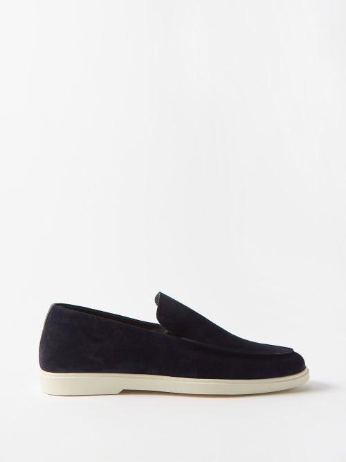 Frescobol Carioca - Miguel Suede Loafers - Mens - Blue