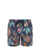 Matchesfashion.com Etro - Floral-print Drawstring Swim Shorts - Mens - Navy Multi