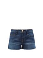 Matchesfashion.com Frame - Le Cutoff Frayed Denim Shorts - Womens - Dark Denim