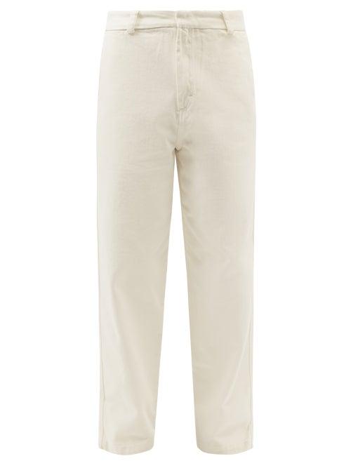 Another Aspect - Organic Cotton-twill Trousers - Mens - White