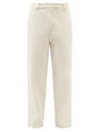 Another Aspect - Organic Cotton-twill Trousers - Mens - White