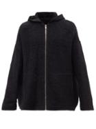 Rick Owens - Peter Oversized Boucl Hooded Jacket - Mens - Black